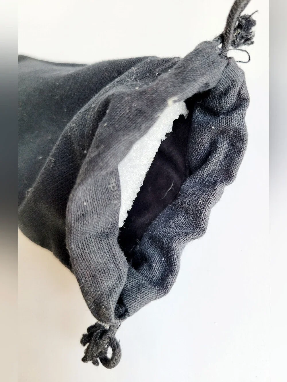 Chanel Black Sunglasses Drawstring Dust Bag Double Layered 6.5